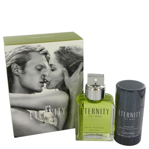 ETERNITY Gift Set  3.4 oz Eau De Toilette Spray + 2.6 oz Deodorant Stick (Alcohol Free) For Men by Calvin Klein