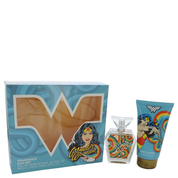 Wonder Woman Gift Set  2 oz Eau De Parfum Spray + 5 oz Body Lotion For Women by Marmol & Son