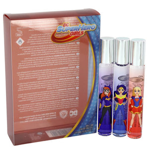 Wonder Woman Gift Set - DC Super Hero Girls Set includes Wonder Woman, Supergirl and Batwoman Roll-on EDT For Women by Marmol & Son