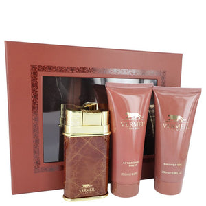 Vermeil Gift Set - 3.3 oz Eau De Toilette Spray + 6.8 oz After Shave Balm + 6.8 oz Shower Gel For Men by Vermeil