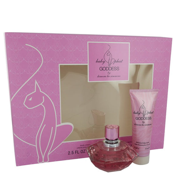 Goddess Gift Set  3.4 oz Eau De Parfum Spray + 2.5 oz Body Cream For Women by Kimora Lee Simmons