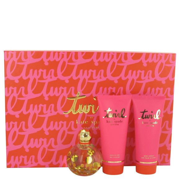 Kate Spade Twirl Gift Set  1.7 oz Eau De Parfum Spray + 3.4 oz Body Lotion + 3.4 oz Shower Gel For Women by Kate Spade