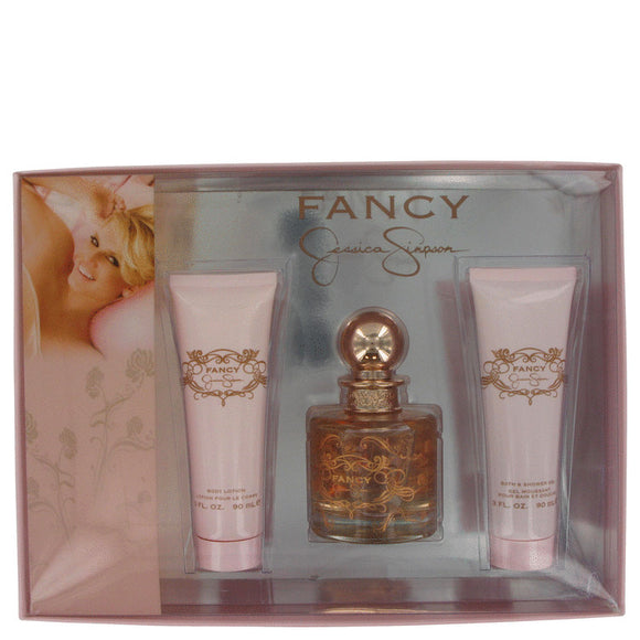 Fancy Gift Set  3.4 oz Eau De Parfum Spray + 3.4 oz Body Lotion + 3.4 oz Shower Gel For Women by Jessica Simpson