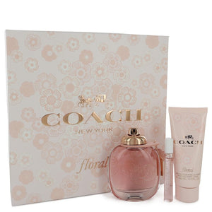 Coach Floral 0.00 oz Gift Set  3 oz Eau De Parfum Spray + .25 oz Mini EDP Spray + 3.3 oz Body Lotion For Women by Coach