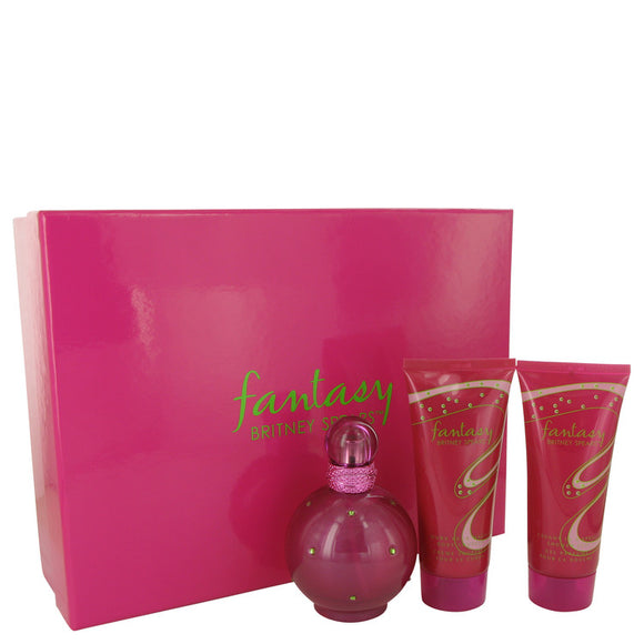 Fantasy Gift Set - 3.3 oz Eau De Parfum Spray + 3.3 oz Body Lotion + 3.3 oz Shower Gel For Women by Britney Spears