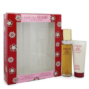 DIAMONDS & RUBIES 0.00 oz Gift Set  3.3 oz Eau De Toilette Spray + 3.3 oz Body Lotion For Women by Elizabeth Taylor