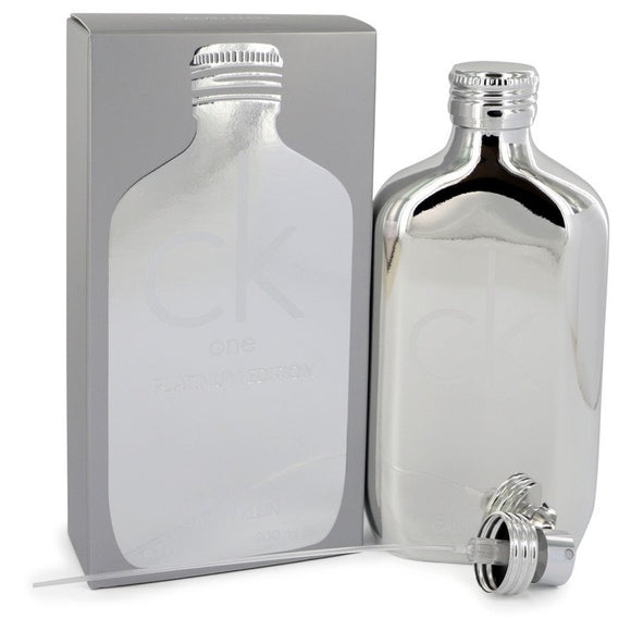 CK One Platinum 6.70 oz Eau De Toilette Spray (Unisex) For Women by Calvin Klein