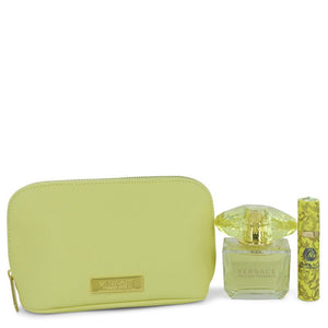 Versace Yellow Diamond Gift Set  3 oz Eau De Toilette Spray + 0.3 oz  Mini EDP Spray  In Versace Yellow Pouch For Women by Versace