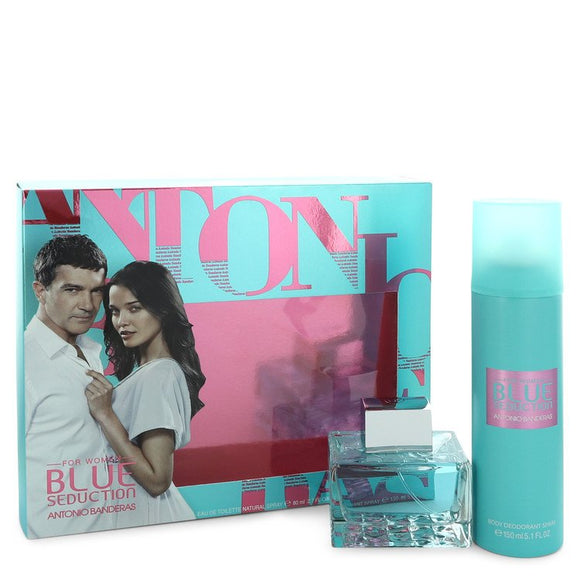 Blue Seduction Gift Set  2.7 oz Eau De Toilette Spray + 5.1 oz Deodorant Spray For Women by Antonio Banderas