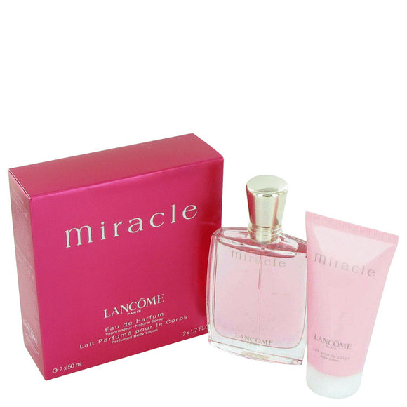 MIRACLE Gift Set  1.7 oz Eau De Parfum Spray + 1.7 oz Body Lotion For Women by Lancome