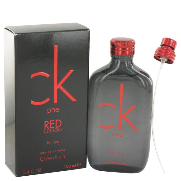 CK One Red 3.40 oz Eau De Toilette Spray For Men by Calvin Klein