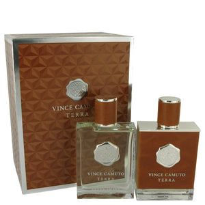 Vince Camuto Terra Gift Set  3.4 oz Eau De Toilette Spray + 3.4 oz After Shave For Men by Vince Camuto