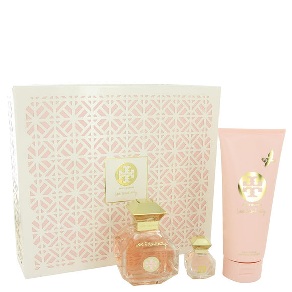 Tory Burch Love Relentlessly Gift Set - 3.4 oz Eau De Parfum Spray + .24 oz Mini EDP + 6.7 oz Body Lotion For Women by Tory Burch